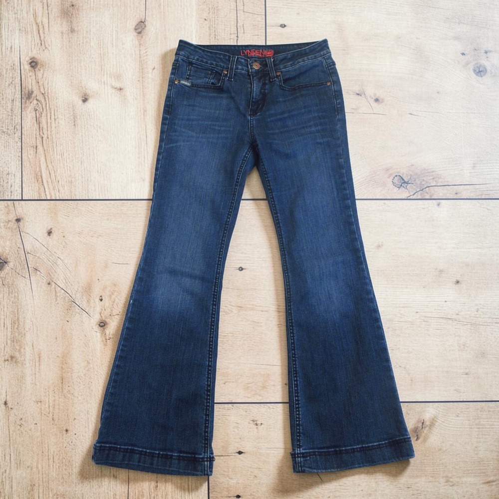 Cinch Lynden Jeans Womens 27/3 S Blue Flare Dark Wash Western Denim